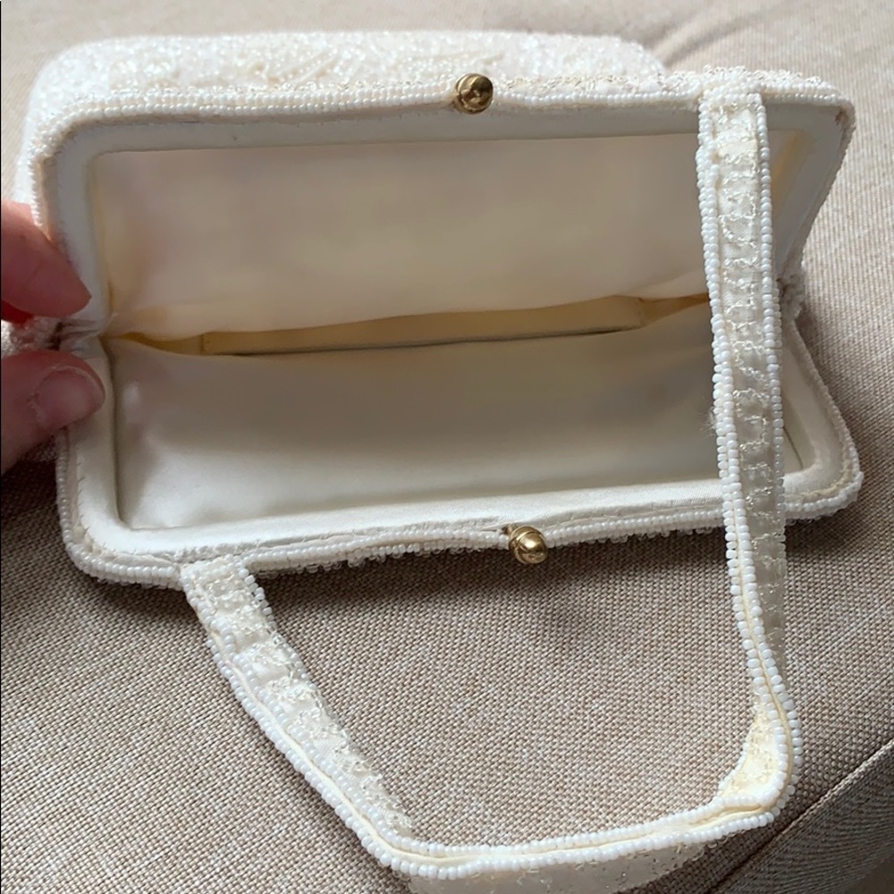 Vintage Handbeaded Wedding Day Purse - Picture 4 of 7